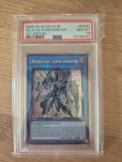 Yu-Gi-Oh Allied Code Talker @Ignister 1st Edition Secret ALIN-EN051 PSA 10 - Image 1