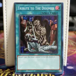 25TH ANNIVERSARY UNLIMITED TRIBUTE TO THE DOOMED SUPER RARE MRD-EN057 YUGIOH - Image 1