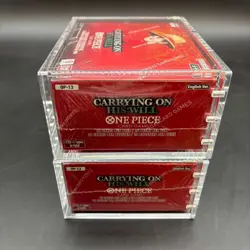 Lot (2) One Piece OP-13 Carrying On His Will Booster Box Sealed EN w/ Acrylic - Image 3