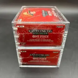 Lot (2) One Piece OP-13 Carrying On His Will Booster Box Sealed EN w/ Acrylic - Image 5