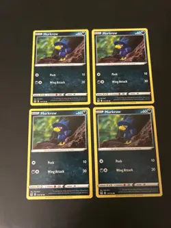 Pokemon Card Murkrow 114/196 Lost Origin Regular x4 NM - Image 1