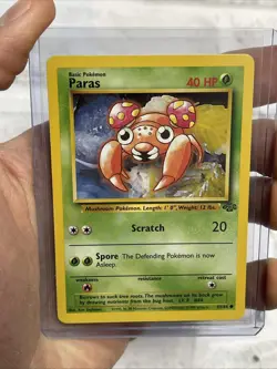 Pokemon Paras 59/64 Jungle Set Pokemon Card Vintage Vtg Nintendo NM/MT TGC WOTC - Image 1