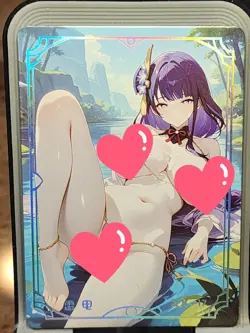 Raiden Shogun Under The Nightgown Card Goddess Story Anime Waifu ZX ZX-17 - Image 1