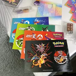 Charizard Treasure Chest w/ Stickers, Sleeves, Prismatic, Dice, Card Holder Lot - Image 2