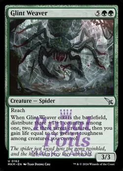 Glint Weaver 4x FOIL MTG Murders at Karlov Manor MKM Uncommon MINT green - Image 1