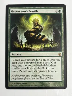 MTG Magic the Gathering Green Sun's Zenith 81 Mirrodin Besieged LP - Image 1