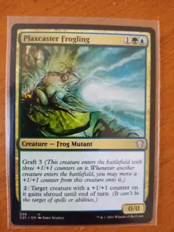 Plaxcaster Frogling Magic The Gathering Commander 2021 MTG 226 Mutant - Image 1