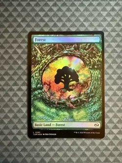 MTG Forest #0291 Foil Basic Land Tarkir: Dragonstorm (TDM) - Image 1