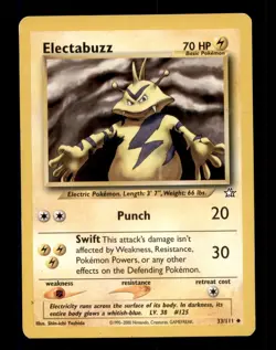 2X Pokemon Card WOTC Electabuzz Neo Genesis 33/111 MODERATELY PLAYED Uncommon!!! - Image 1