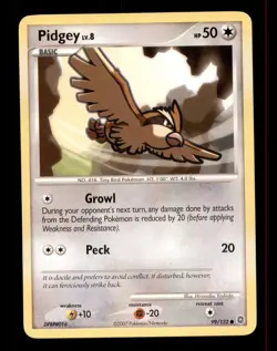 2X Pokemon Card Pidgey LV.8 Secret Wonders 83/132 MODERATELY PLAYED Common TCG!! - Image 1