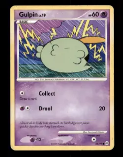 2X Pokemon Card Gulpin LV.19 Arcues 69/99 MODERATELY PLAYED Non-Holo Common TCG! - Image 1