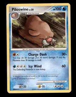 2X Pokemon Card Piloswine LV.35 Legends Awakened 69/146 HEAVILY PLAYED Non-Holo! - Image 1