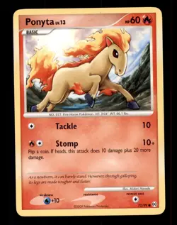 4X Pokemon Card Ponyta LV.13 Arcues 72/99 MODERATELY PLAYED Non-Holo Common TCG! - Image 1