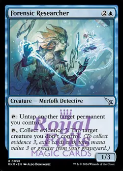 Forensic Researcher 4x FOIL MTG Murders at Karlov Manor MKM Uncommon MINT blue - Image 1