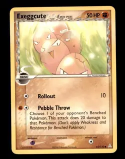2X Pokemon Card Exeggcute (EX Holon Phantoms) 65/110 MODERATELY PLAYED Common!!! - Image 1