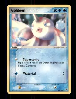 3X Pokemon Card Goldeen (EX Deoxys) 61/107 MODERATELY PLAYED Common TCG!!!!!!!!! - Image 1
