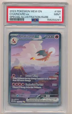 2023 POKEMON MEW EN 151 SPECIAL ILLUSTRATION RARE SIR CHARIZARD EX #199 PSA 9 - Image 1