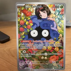 Pokemon Erika's Tangela 218/217 Scarlet & Violet Illustration Rare Holo 80 HP E… - Image 1