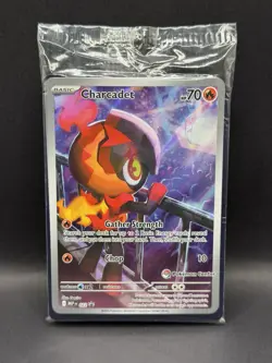 Charcadet 022 POKEMON CENTER STAMP SEALED PROMO BLACK STAR Phantasmal Flames ETB - Image 1