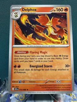 Pokemon TCG Delphox 013/086 Non Holo Deck Exclusive Chaos Rising NM 2796 - Image 1
