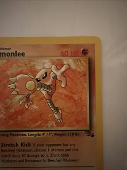 Pokemon TCG Hitmonlee Fossil 22/62 Regular 1999 - Image 3
