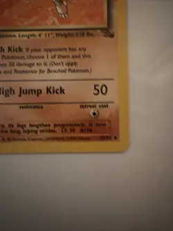 Pokemon TCG Hitmonlee Fossil 22/62 Regular 1999 - Image 4