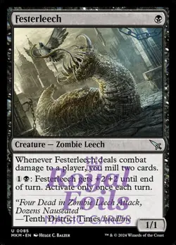 Festerleech 4x FOIL MTG Murders at Karlov Manor MKM Uncommon MINT black - Image 1