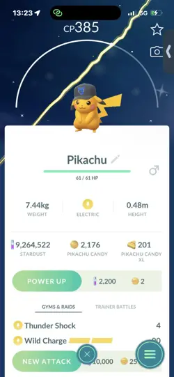Pokemon Go Shiny Pikachu Team Mystic Cap Tokyo Go Fest - Image 1