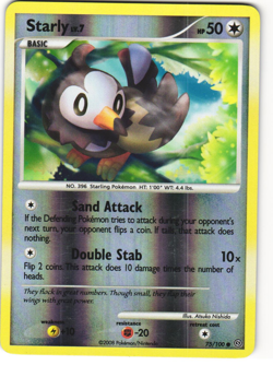 Starly Reverse Holo Pokemon TCG Stormfront 75/100 LP - Image 1