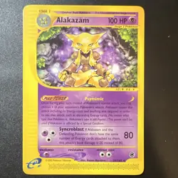 Pokemon TCG Alakazam 33/165 Expedition Base Set Holo Rare 2002 - Image 1