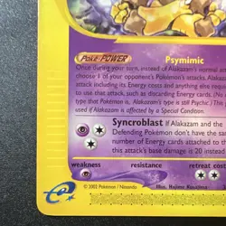Pokemon TCG Alakazam 33/165 Expedition Base Set Holo Rare 2002 - Image 4