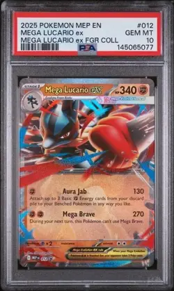 MEGA LUCARIO EX #012 PSA 10 2025 POKEMON MEP EN-ME BLACK STAR PROMO - Image 1