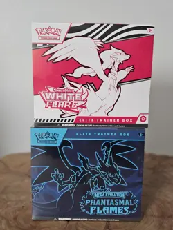 Pokemon TCG White Flare & Phantasmal Flames Elite Trainer Boxes ETB (Qty 1 Ea.) - Image 1