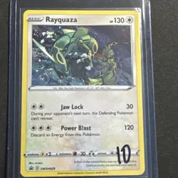Rayquaza Holo Pokemon Sword & Shield Black Star #SWSH029 #10 Swirl!! - Image 4