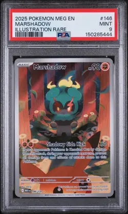 Pokemon TCG Mega Evolution: Marshadow (Illustration Rare) #146/132 - PSA 9 Mint - Image 1