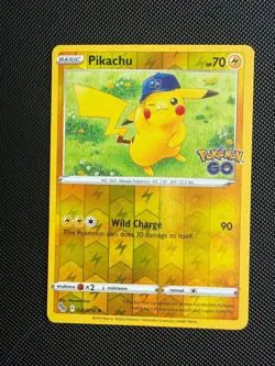 Pokemon Pikachu Reverse Holo Rare 028 - 2022 Pokemon GO LP - Image 1
