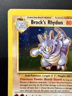 Pokemon Brock's Rhydon Gym Heroes Holo Rare 2/132 (2000) English Unlimited - Image 2