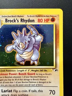 Pokemon Brock's Rhydon Gym Heroes Holo Rare 2/132 (2000) English Unlimited - Image 3