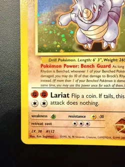Pokemon Brock's Rhydon Gym Heroes Holo Rare 2/132 (2000) English Unlimited - Image 5