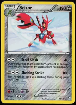Scizor 94/149 Holo Rare Boundaries Crossed Pokemon Reverse Holo MP - Image 1