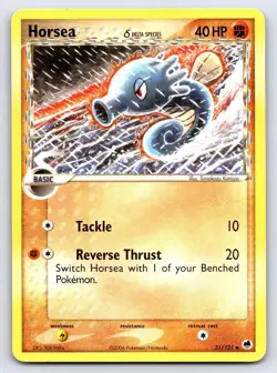 Horsea 31/101 Uncommon Dragon Frontiers Pokemon Lightly Played - Image 1