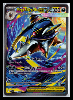 Mega Sharpedo EX 127/094 - Me02 Phantasmal Flames - SIR - Pokemon TCG NM - Image 1