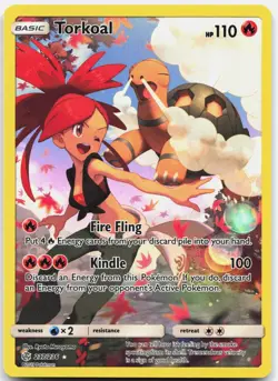 Pokemon Torkoal 237/236 Secret Rare Cosmic Eclipse Pokemon Near Mint - Image 1