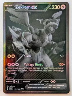 Zekrom EX 172/086 Pokemon SV Black Bolt (BLK) - Image 1