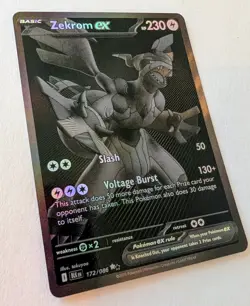 Zekrom EX 172/086 Pokemon SV Black Bolt (BLK) - Image 3