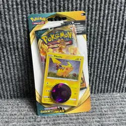 Pokemon TCG Darkness Ablaze Pikachu Holo SEALED blister pack SWSH039 black promo - Image 1