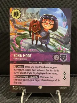 Disney Lorcana Wilds Unknown Edna Mode Fashion Designer Legendary Cold Foil - Image 1
