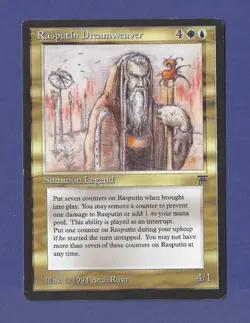 1994 Magic the Gathering - Rasputin Dreamweaver - Summon Legend - Legends MTG - Image 1