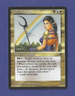 1994 Magic the Gathering - Lady Evangela - Summon Legend - Legends MTG - Image 1