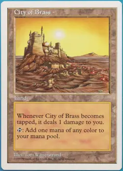 City of Brass 5th Edition NM Land Rare MAGIC MTG CARD (ID# 519021) ABUGames - Image 1